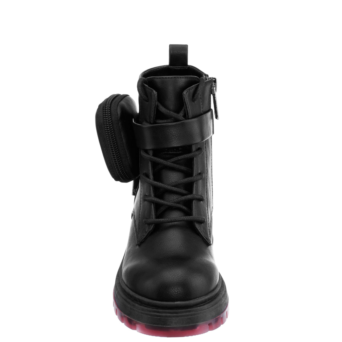 Girls Milly Black Inside Zip Boots w/Pouch | Nina Shoes