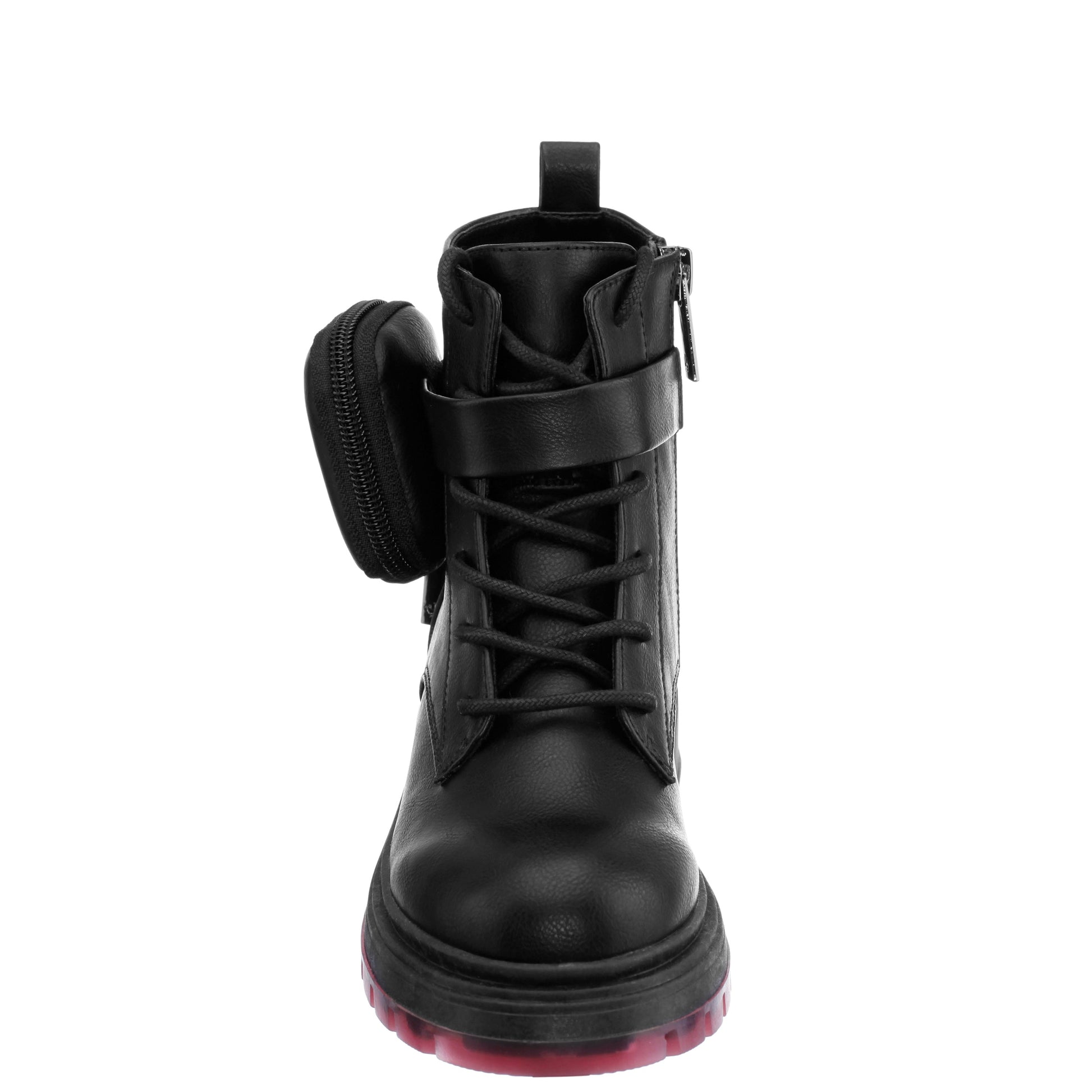Girls Milly Black Inside Zip Boots w/Pouch | Nina Shoes