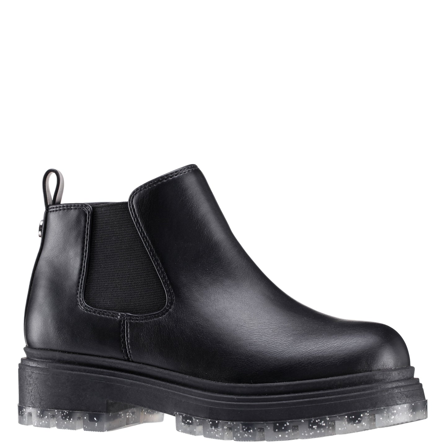 Girls Prisila Black Inside Zip Ankle Boots | Nina Shoes