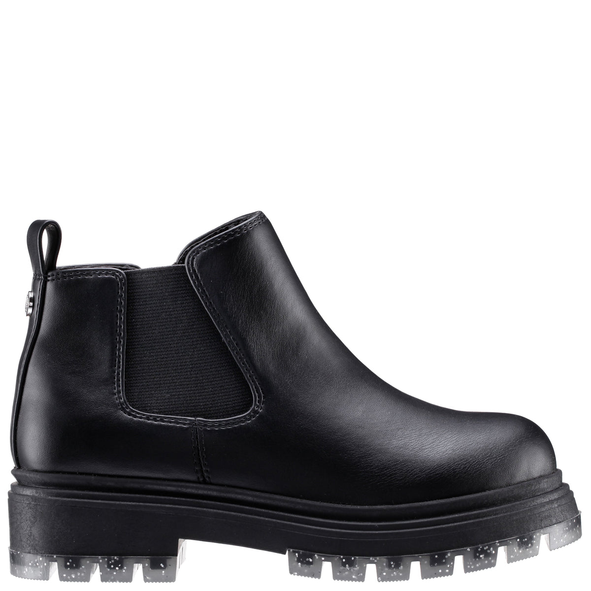 Girls Prisila Black Inside Zip Ankle Boots | Nina Shoes