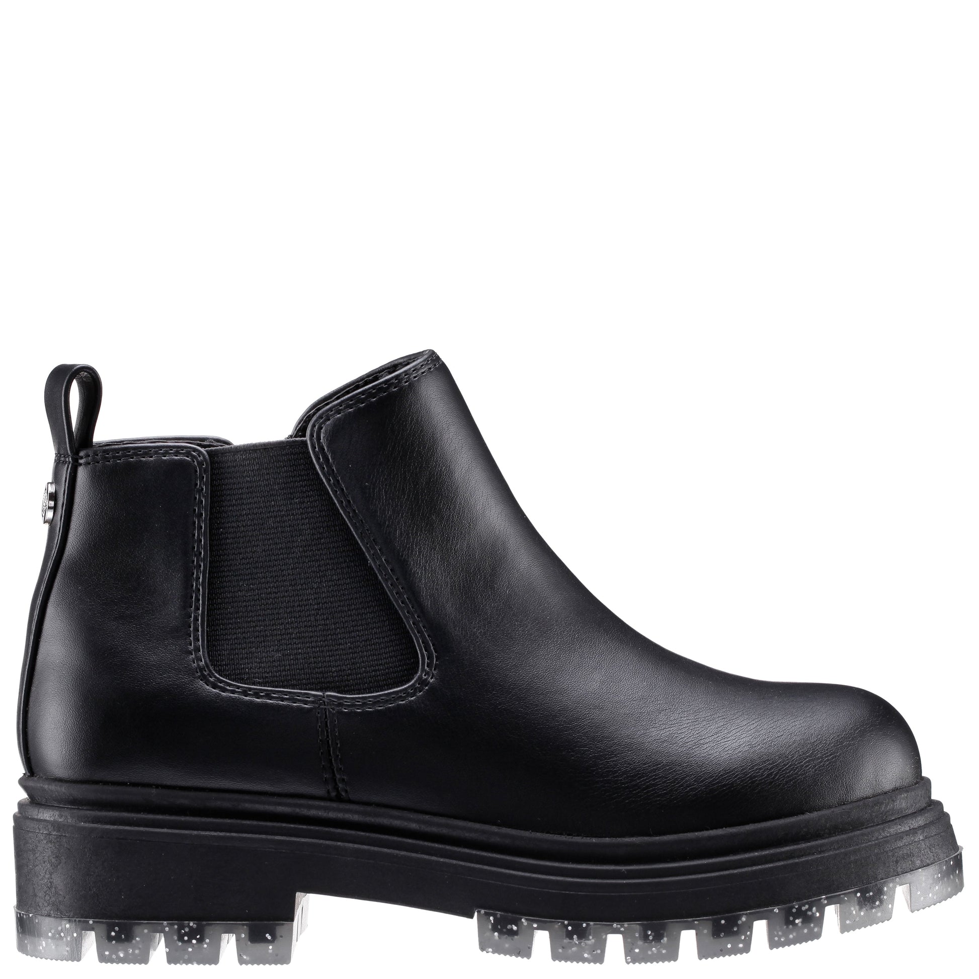 Girls Prisila Black Inside Zip Ankle Boots | Nina Shoes