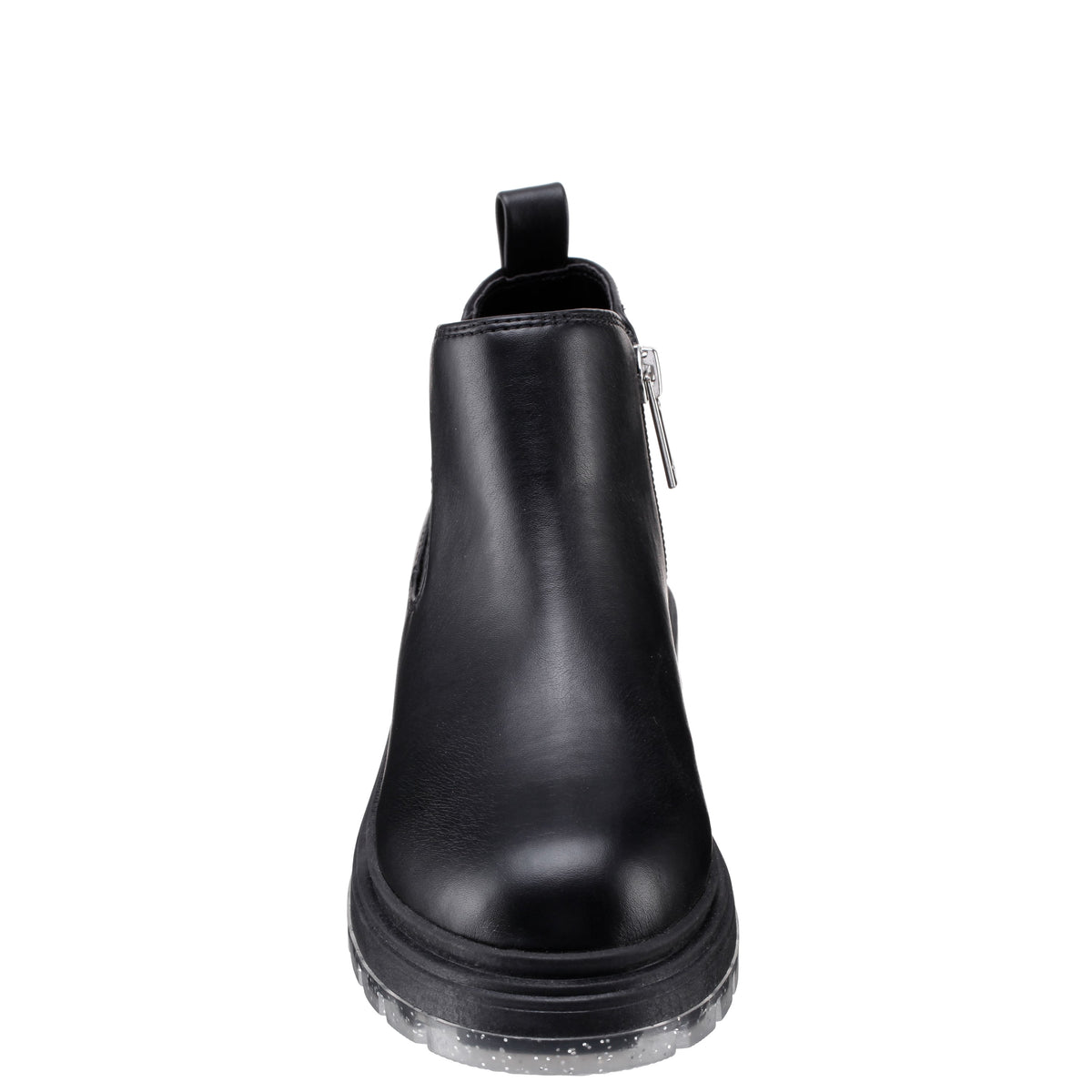 Girls Prisila Black Inside Zip Ankle Boots | Nina Shoes