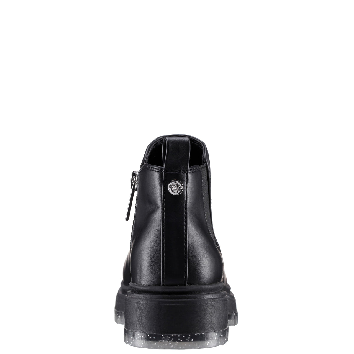 Girls Prisila Black Inside Zip Ankle Boots | Nina Shoes