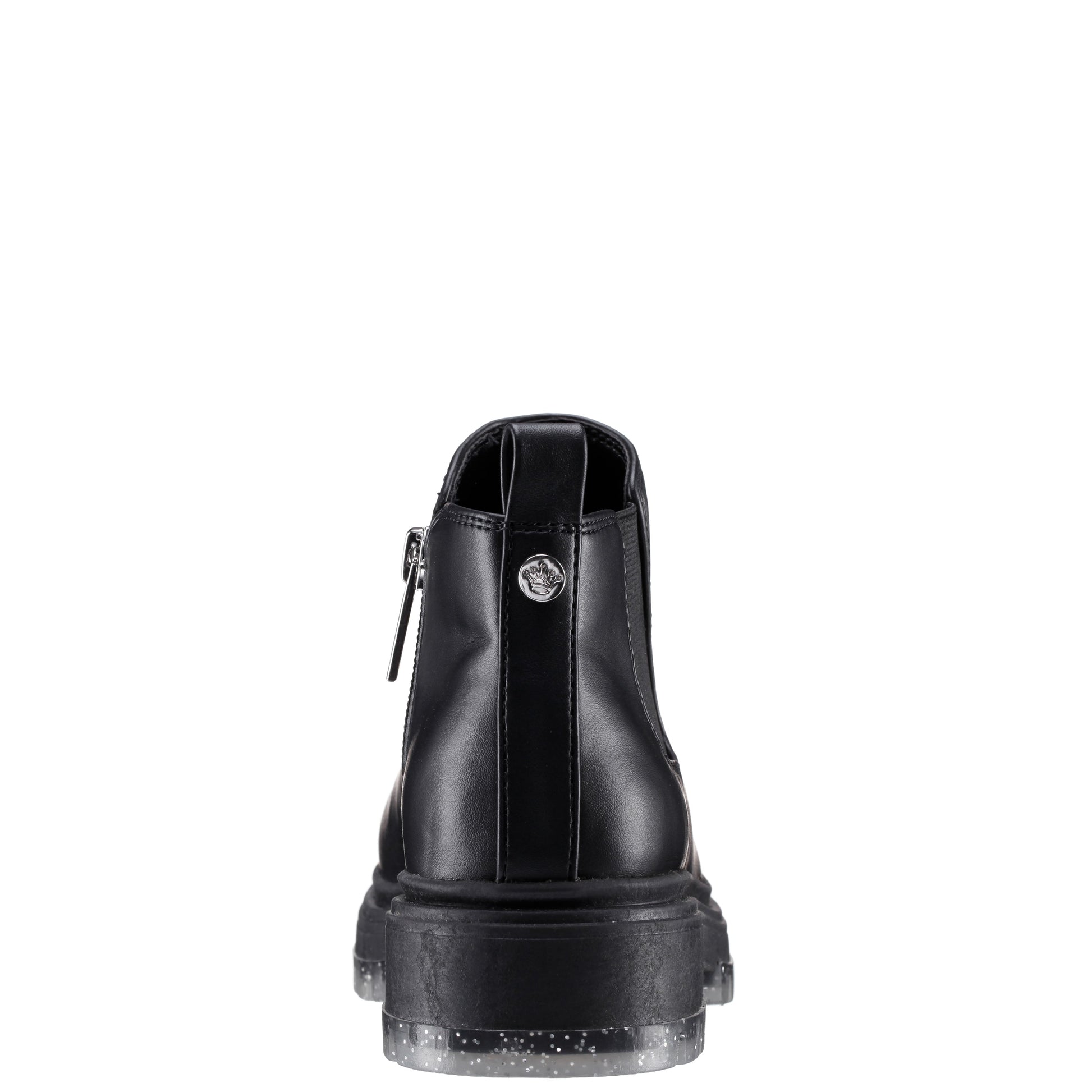 Girls Prisila Black Inside Zip Ankle Boots | Nina Shoes