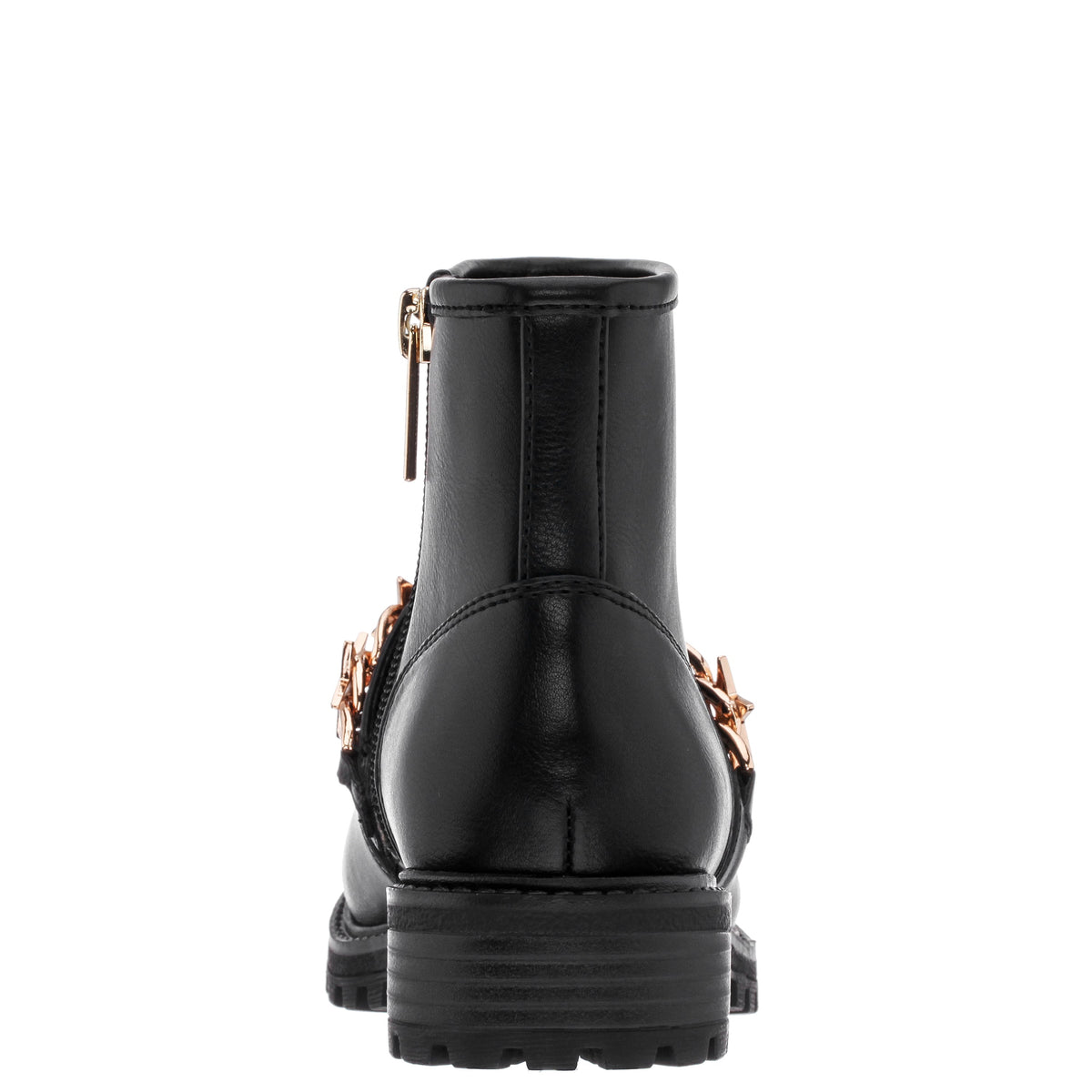 Girls Jennie Black Star Buckle Biker Boots | Nina Shoes