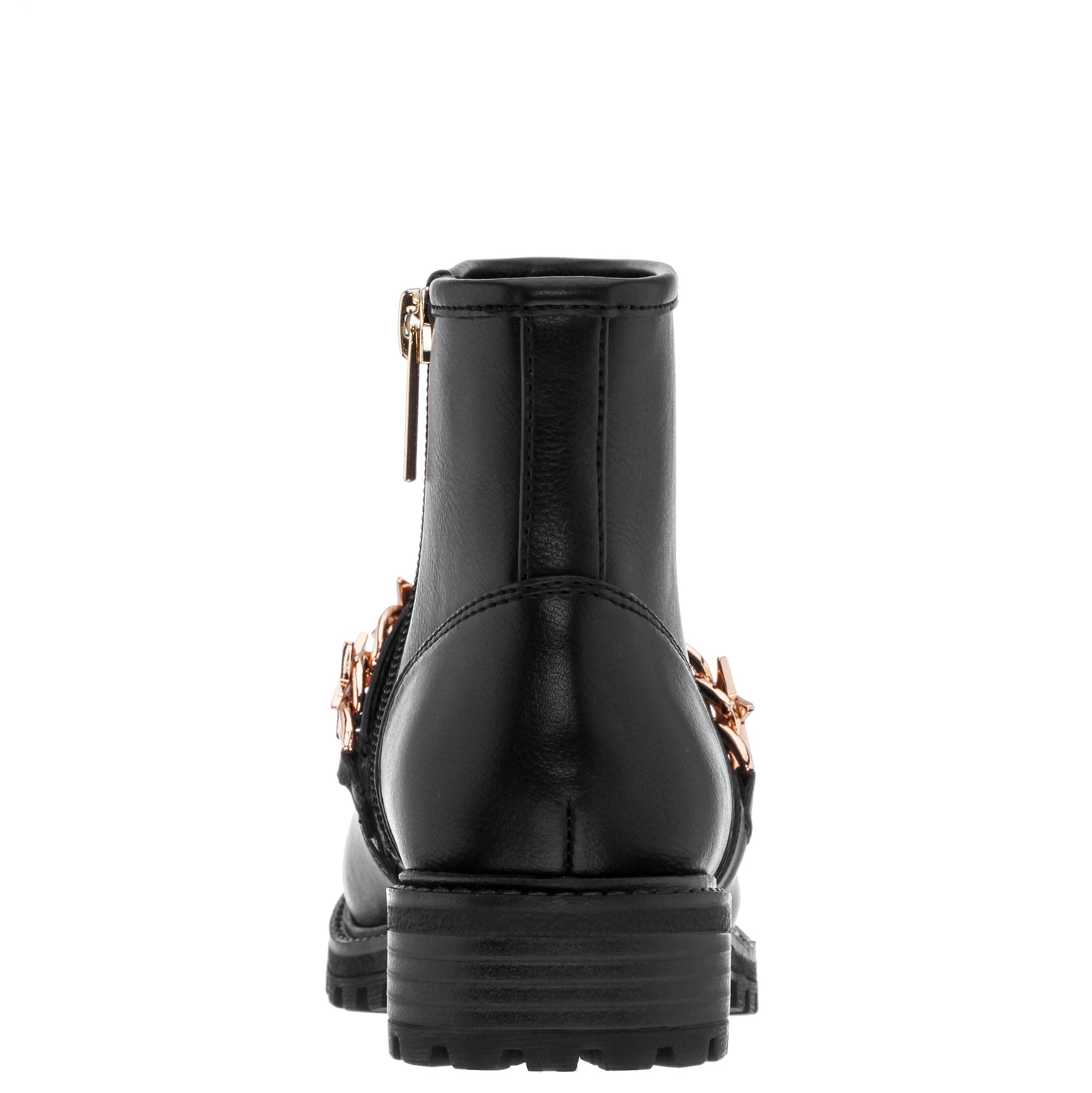 Girls Jennie Black Star Buckle Biker Boots | Nina Shoes