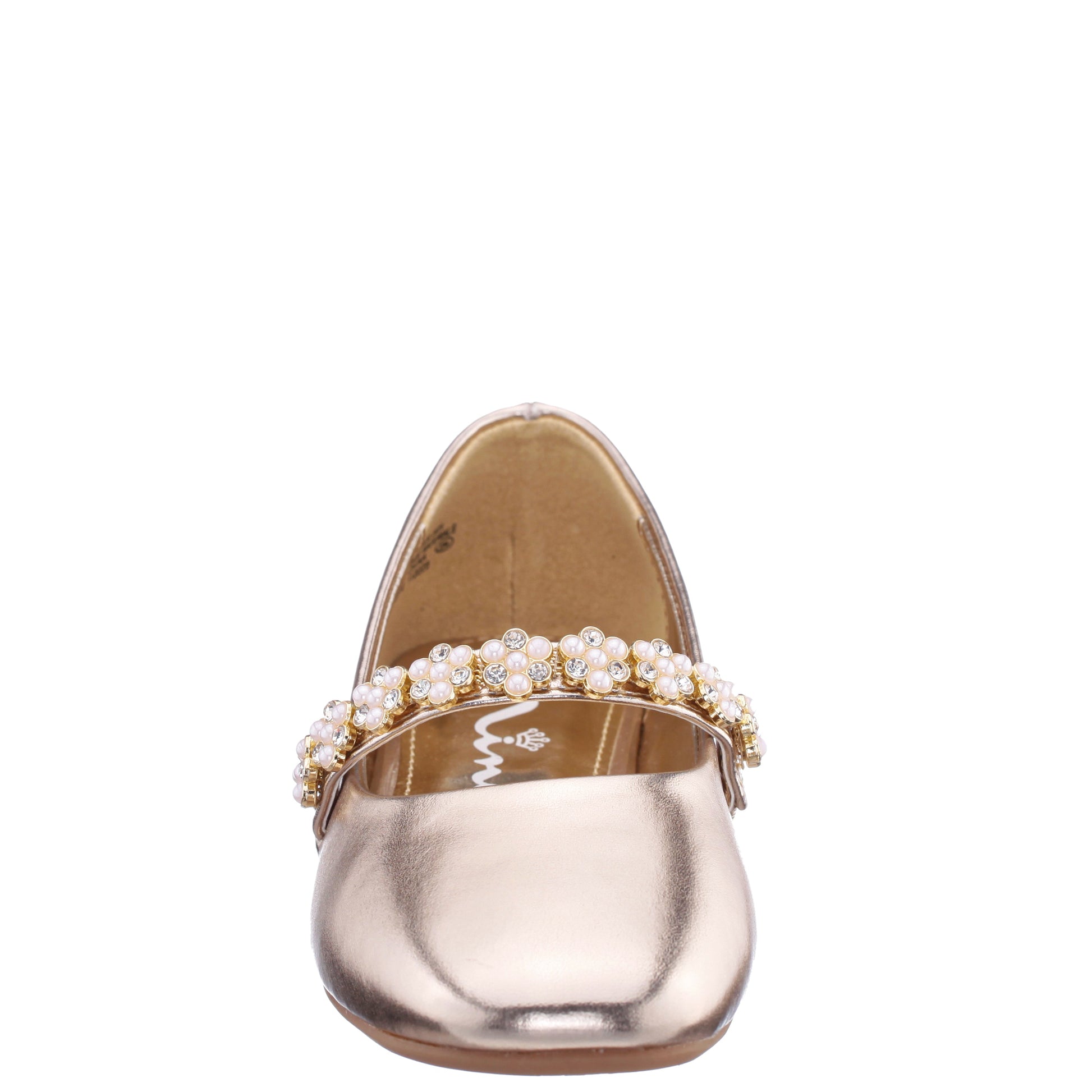 Girls Joansie Light Gold Metallic Ballet Dress Shoe | Nina Shoes
