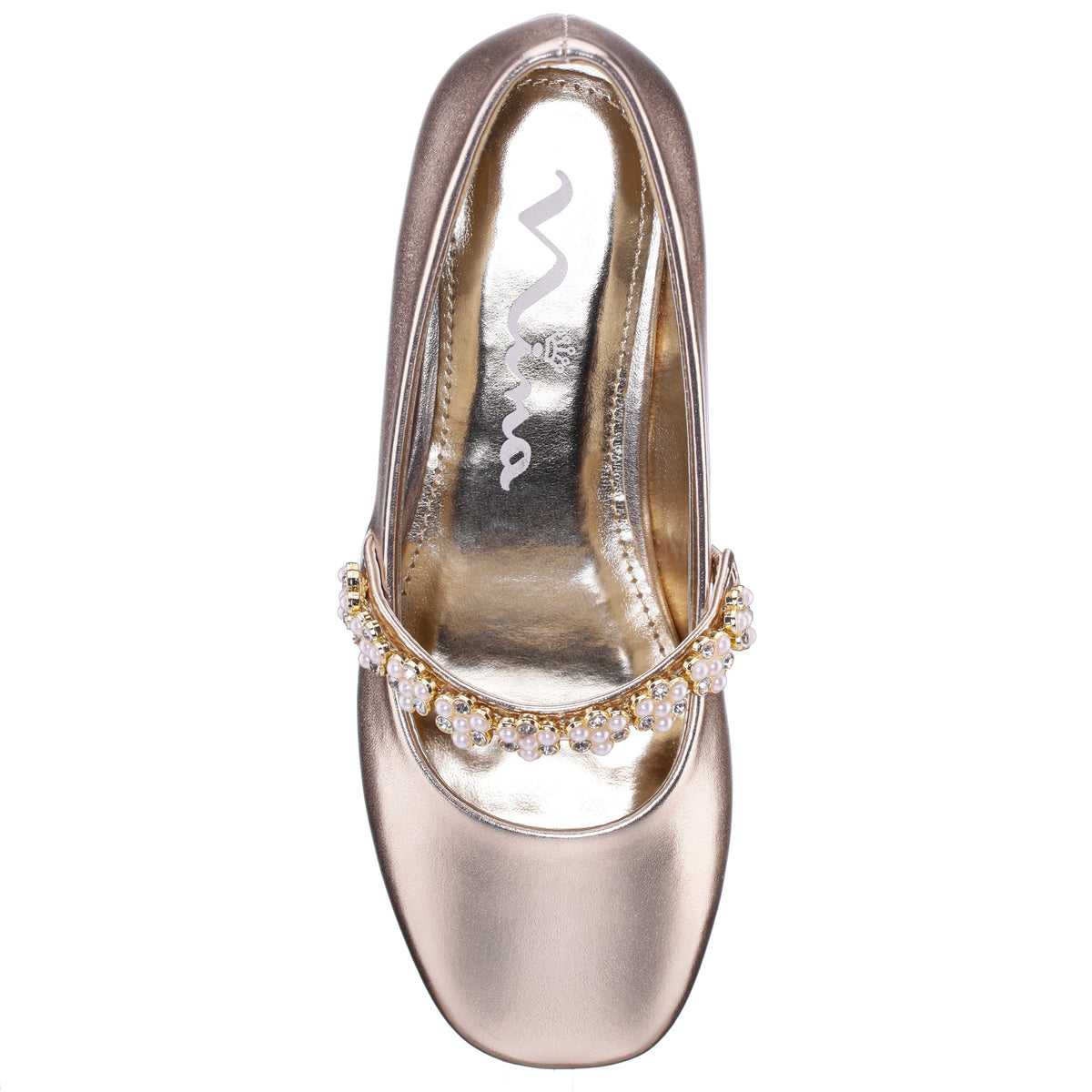 Girls Joansie Light Gold Metallic Ballet Dress Shoe | Nina Shoes