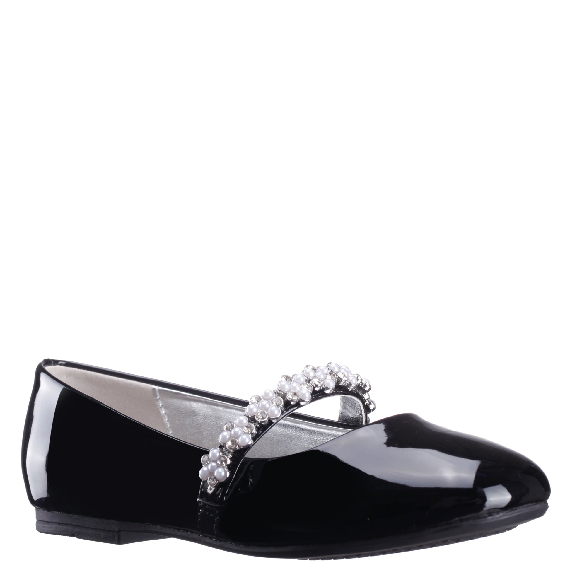 Girls Joansie Black Patent Ballet Dress Shoe | Nina Shoes
