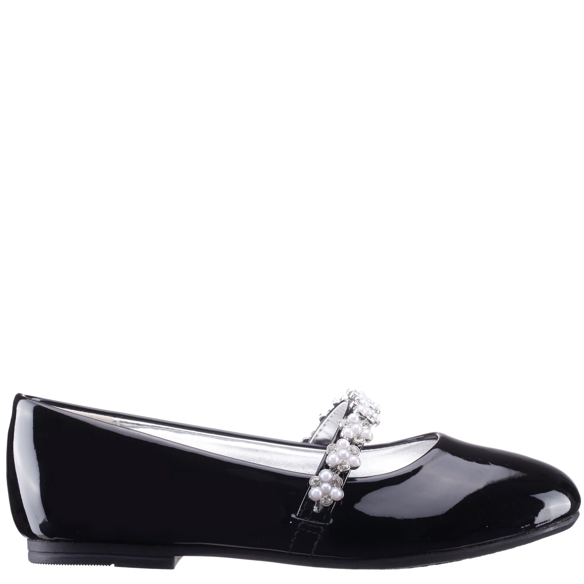 Girls Joansie Black Patent Ballet Dress Shoe | Nina Shoes