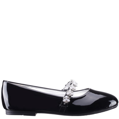 Girls Joansie Black Patent Ballet Dress Shoe | Nina Shoes