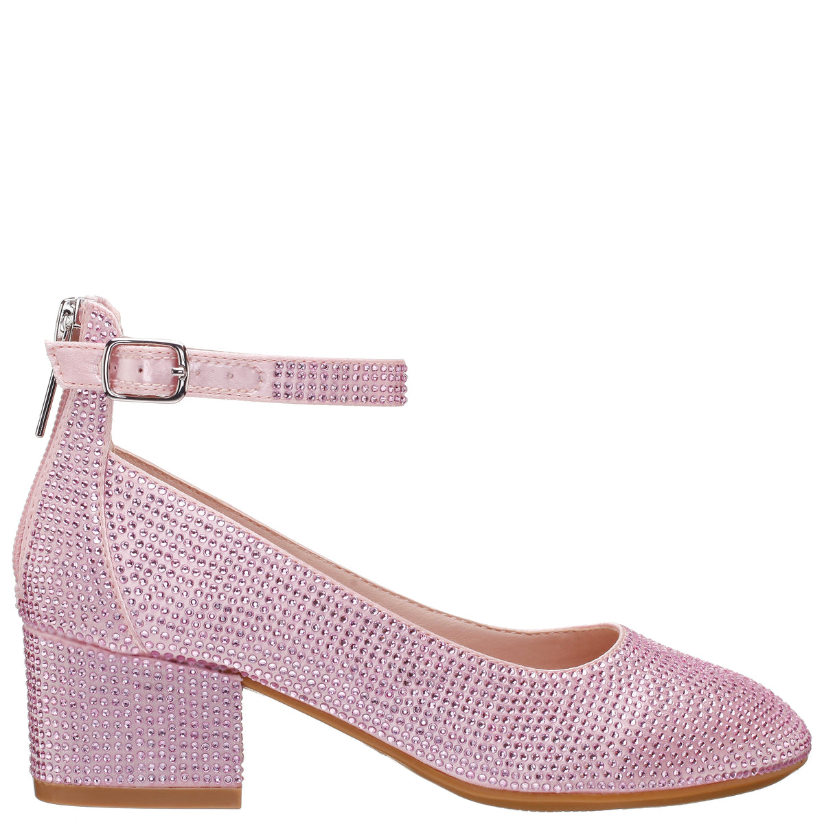 Girls Lennie2 Pink Rhinestone Dress Shoes | Nina Shoes