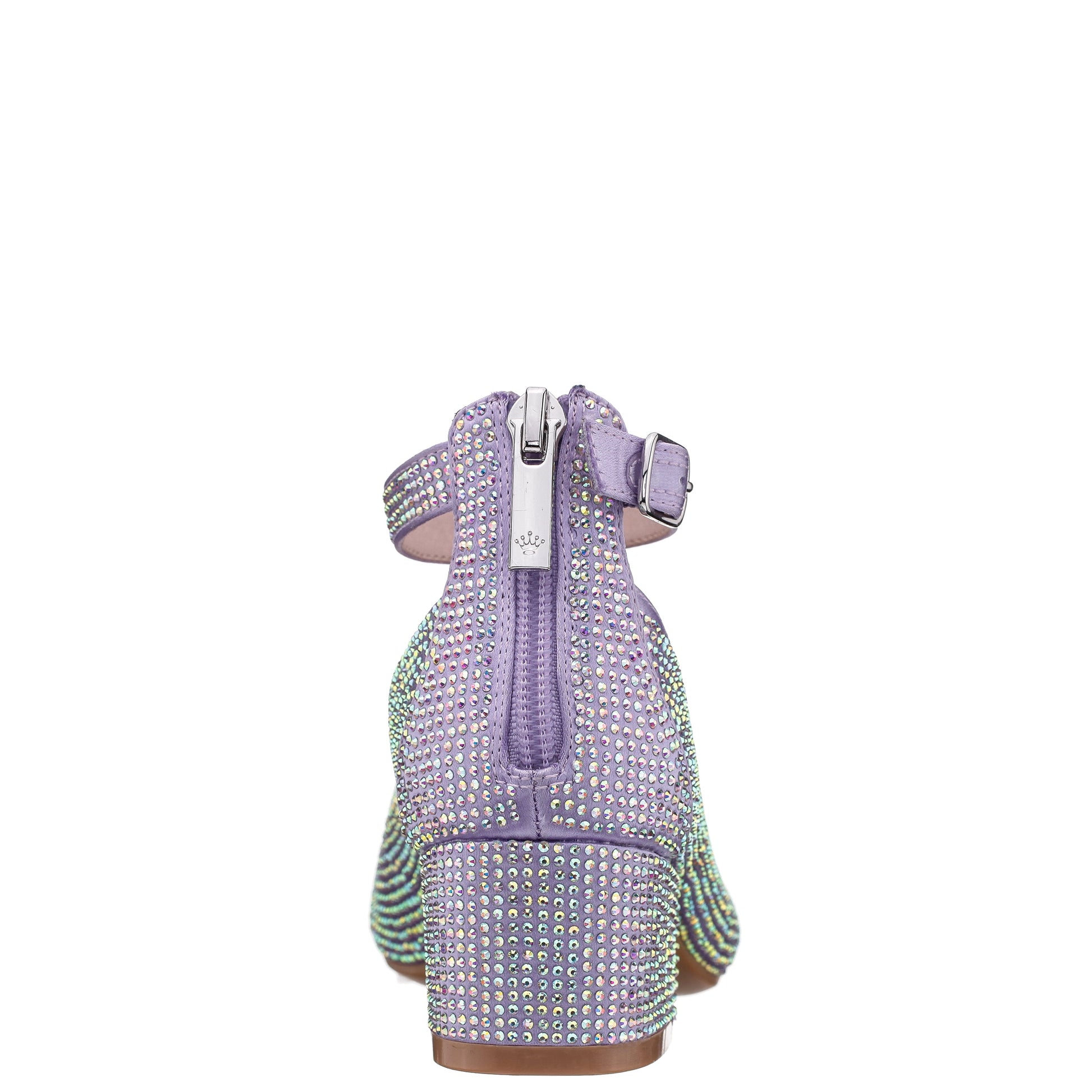 Girls Lennie2 Purple Rhinestone Dress Shoes | Nina Shoes