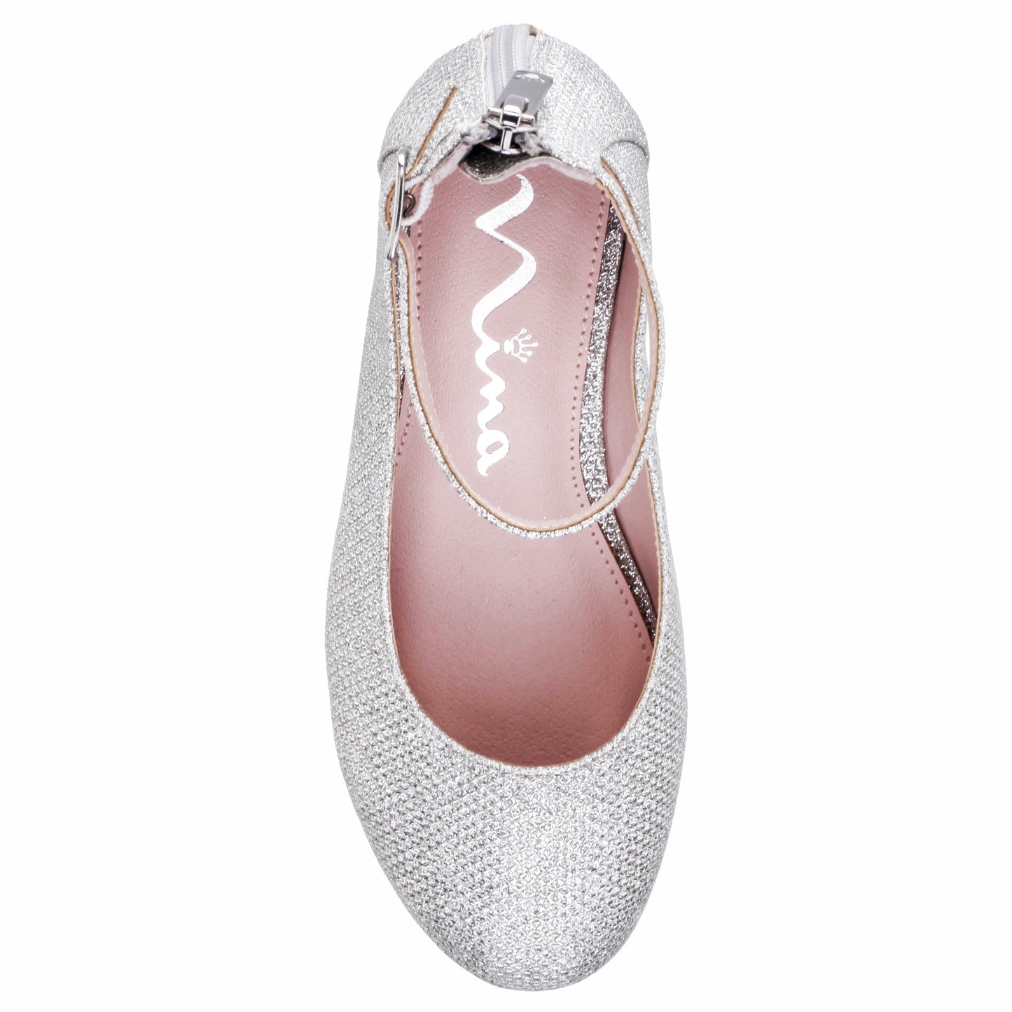 Girls Lennie Silver Sparkle dress shoes | Nina Shoes