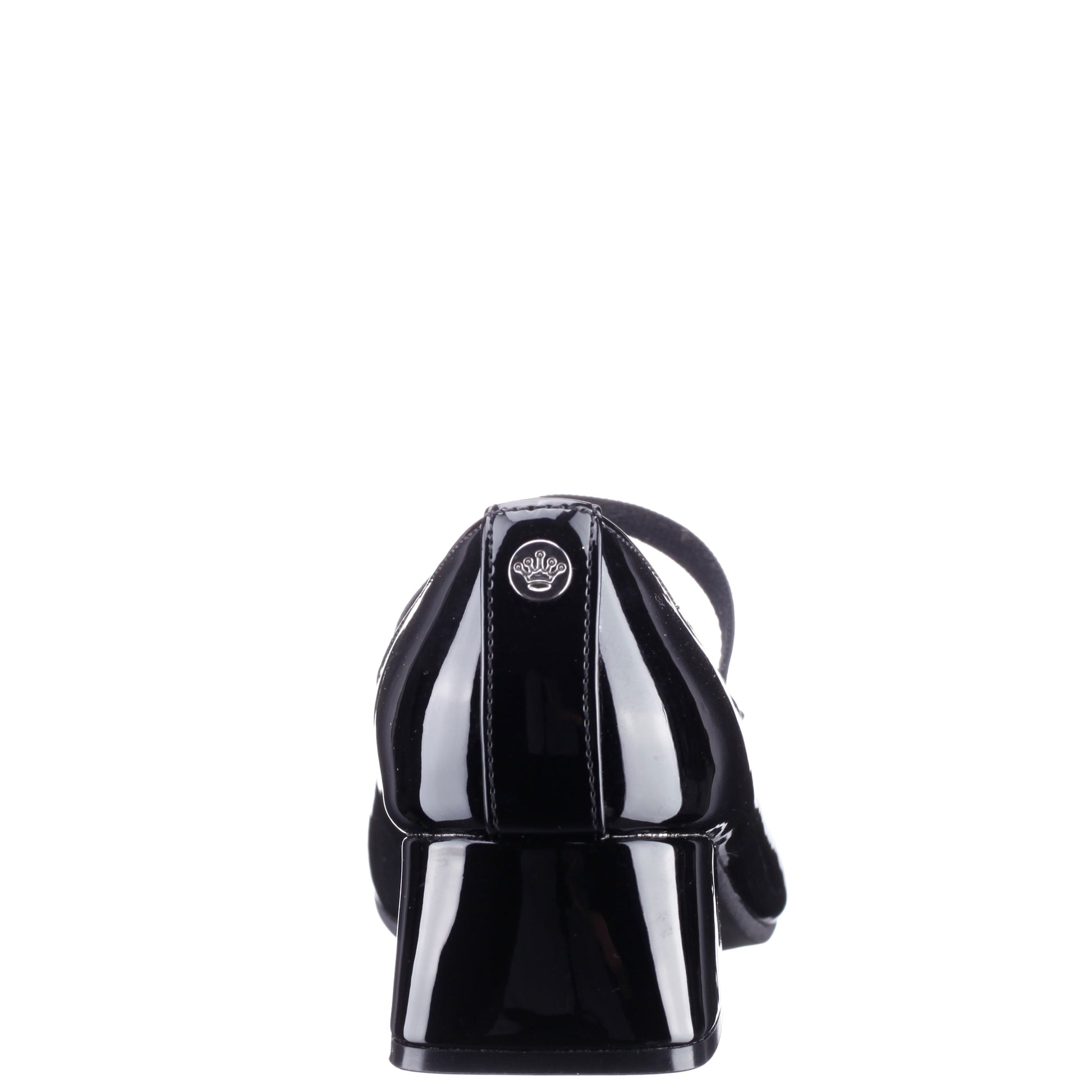 Girls Bryonna Black Patent Heel Mary Jane Pumps | Nina Shoes