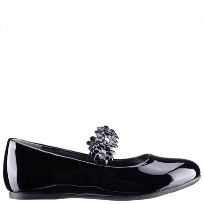Girls Rozy Black Patent Ballet Dress Shoes | Nina Shoes