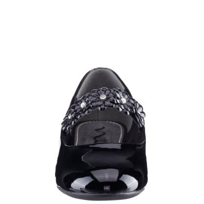 Girls Rozy Black Patent Ballet Dress Shoes | Nina Shoes