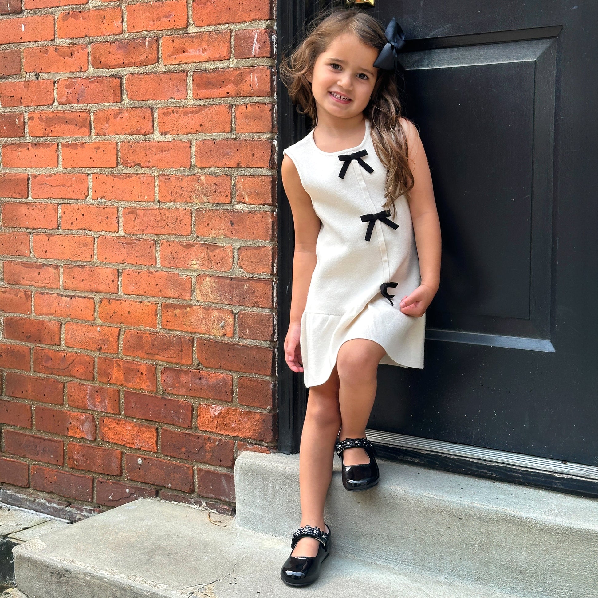 Girls Rozy Black Patent Ballet Dress Shoes | Nina Shoes