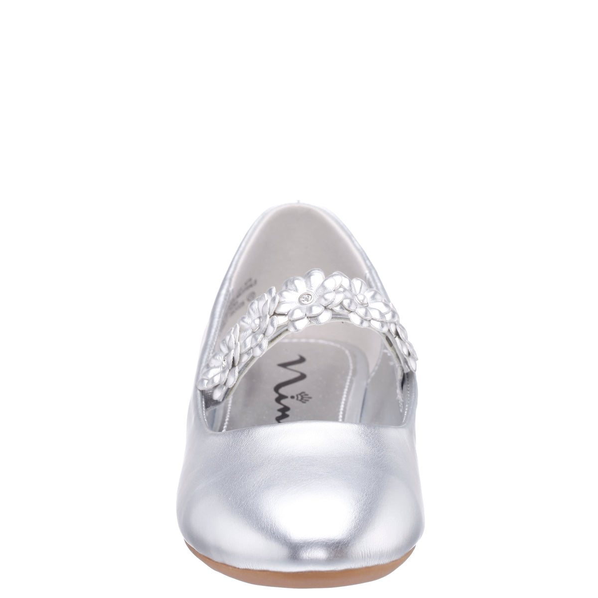 Girls Rozy Silver Metallic Ballet Dress Shoes | Nina Shoes