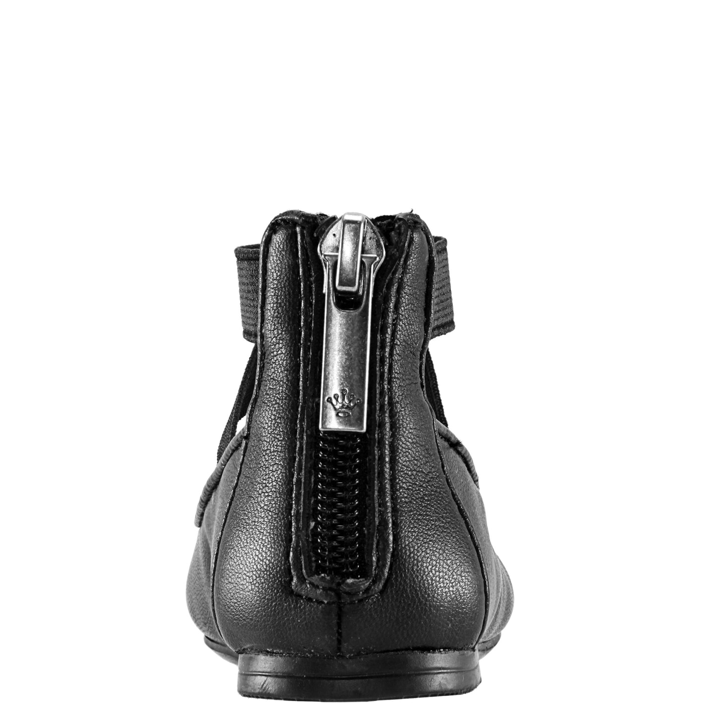 Girls Marissa Black zip back ballet flats | Nina Shoes