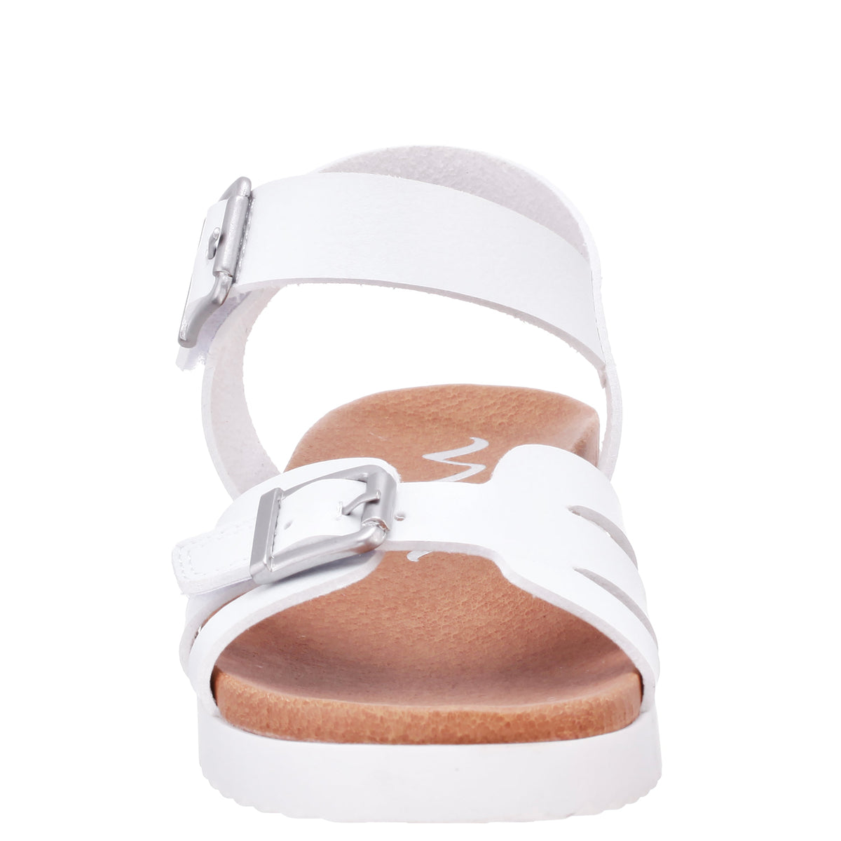Girls Lacey White Adjustable Strap Sandals | Nina Shoes