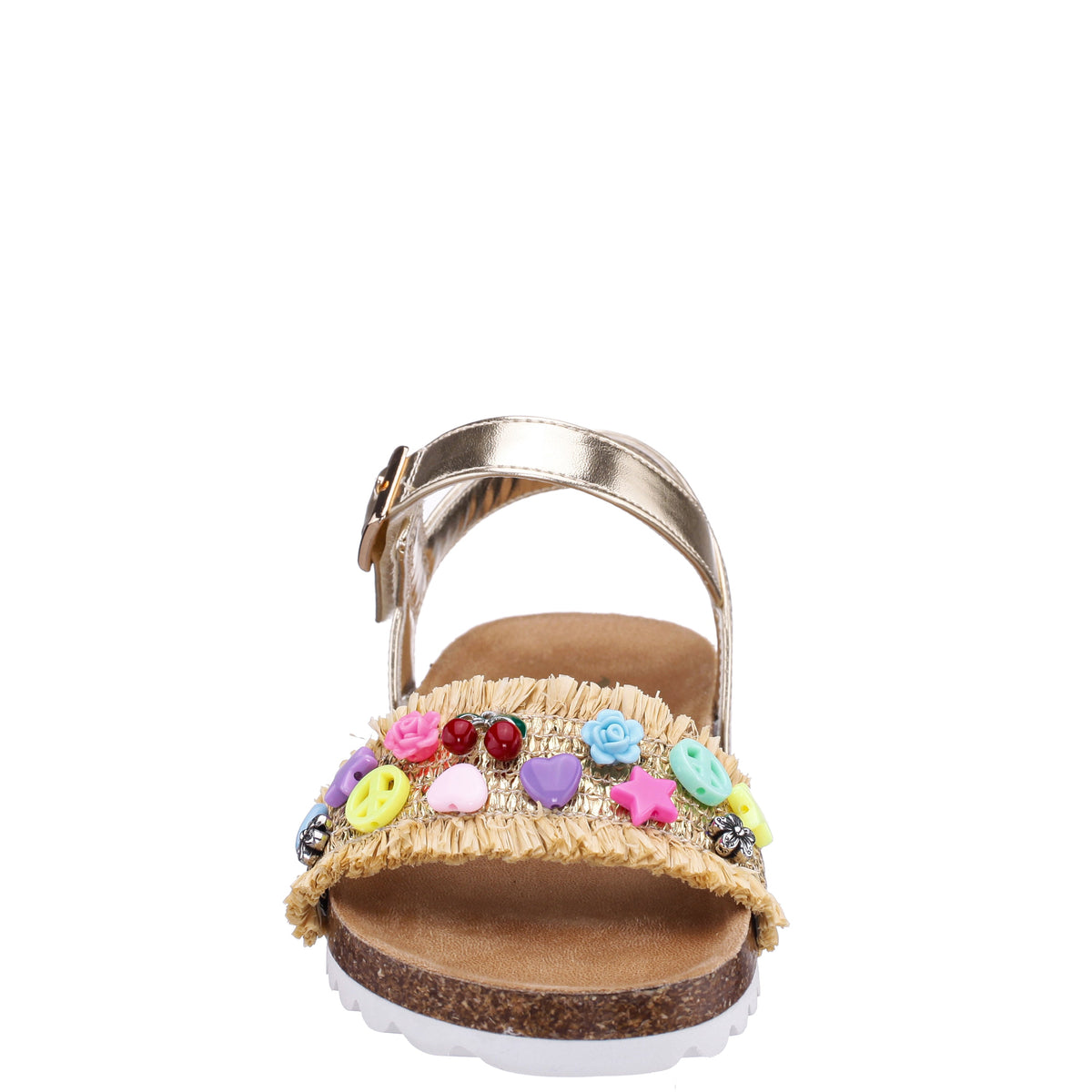 Girls Hazina Beige Footbed Sandal | Nina Shoes