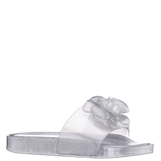 Girls Gleen Silver Jelly Sandal | Nina Shoes