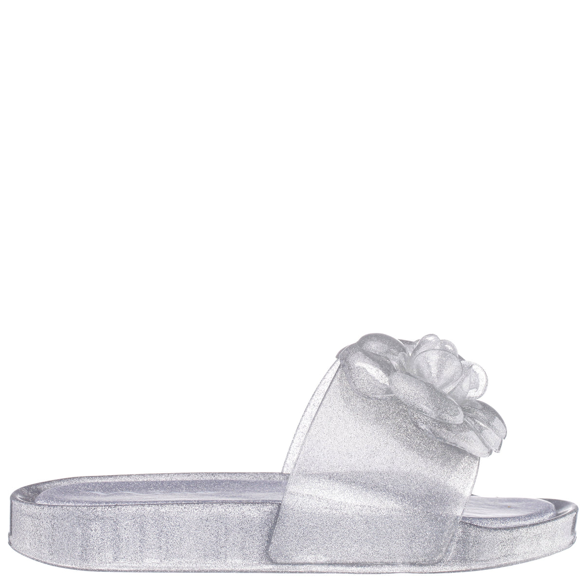 Girls Gleen Silver Jelly Sandal | Nina Shoes