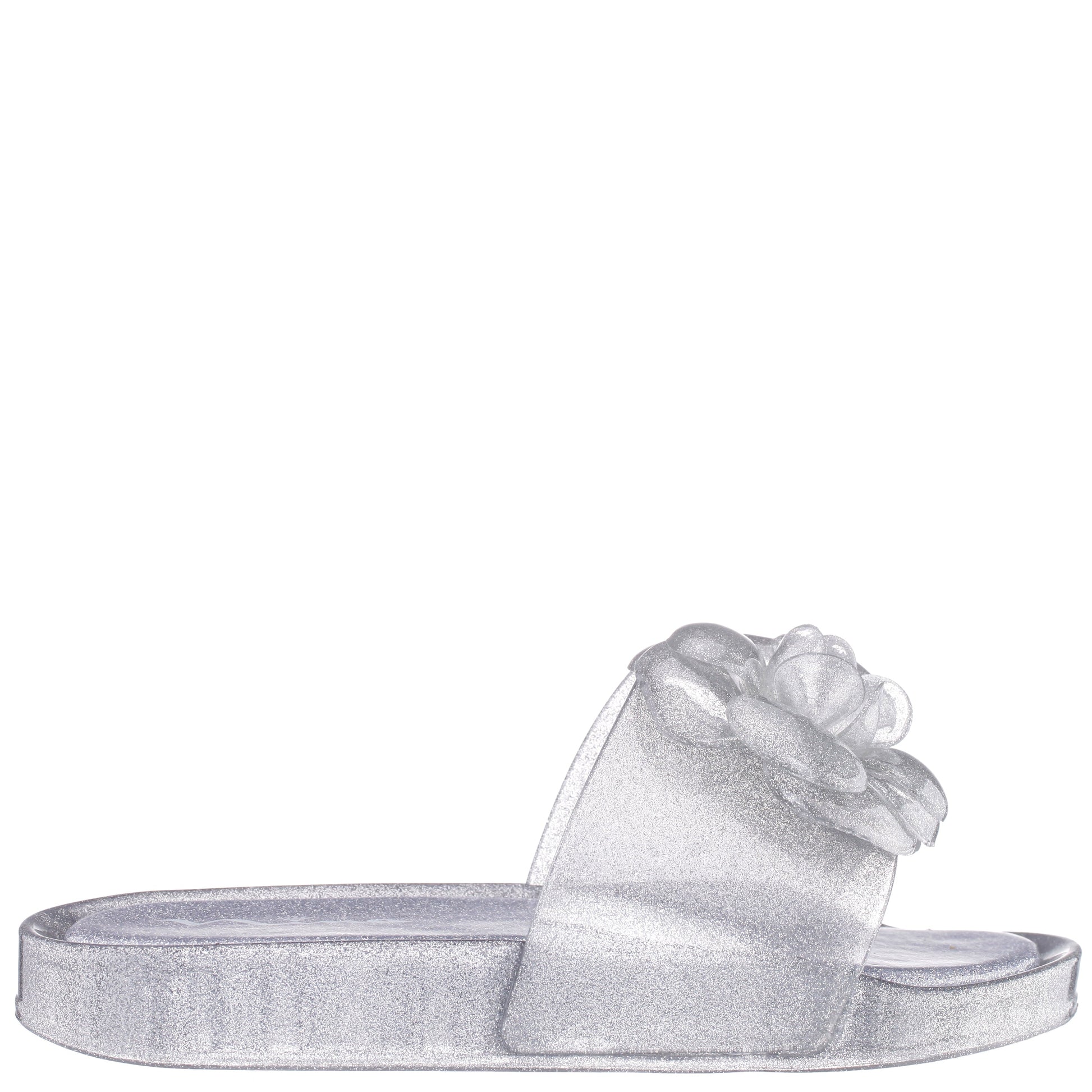 Girls Gleen Silver Jelly Sandal | Nina Shoes