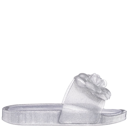 Girls Gleen Silver Jelly Sandal | Nina Shoes
