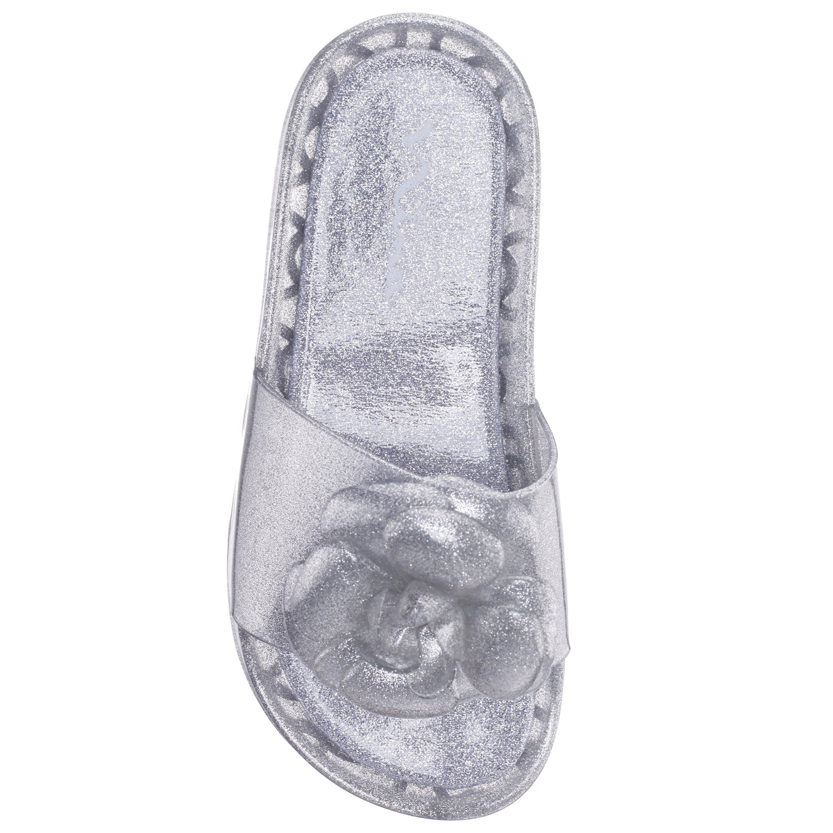 Girls Gleen Silver Jelly Sandal | Nina Shoes