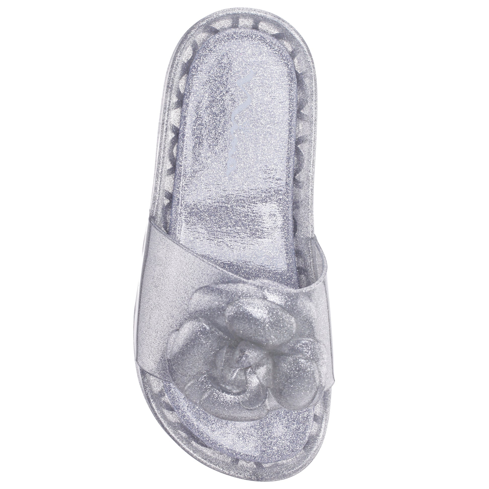Girls Gleen Silver Jelly Sandal | Nina Shoes