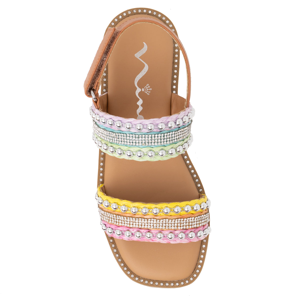 Girls Suissa Multi Colored Adjustable Strap Sandal | Nina Shoes