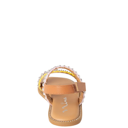 Girls Suissa Multi Colored Adjustable Strap Sandal | Nina Shoes