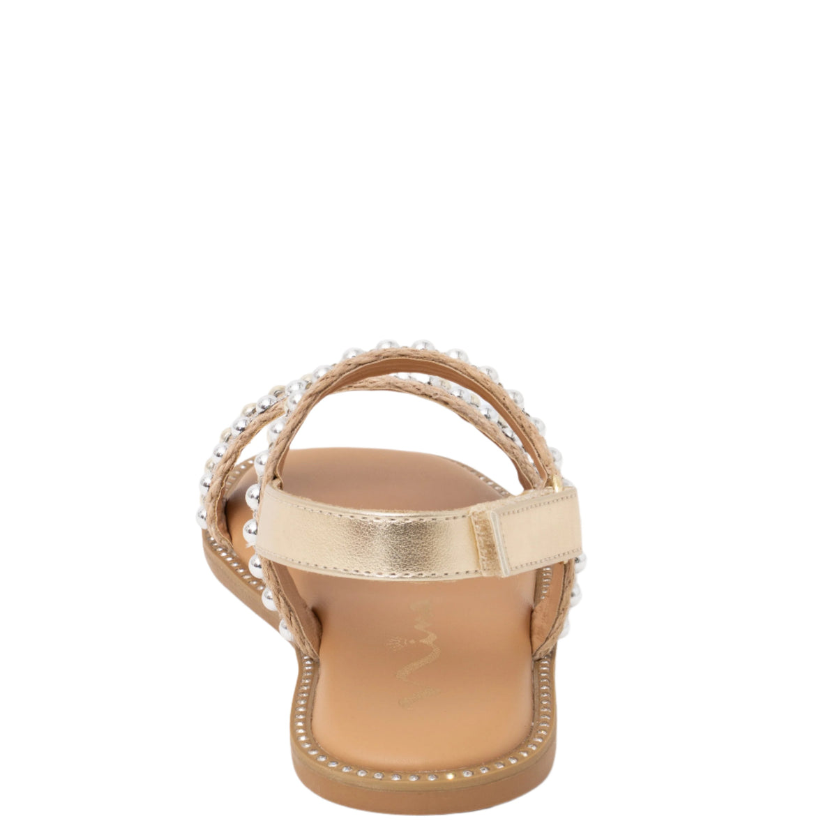 Girls Suissa Light Gold Adjustable Strap Sandal | Nina Shoes