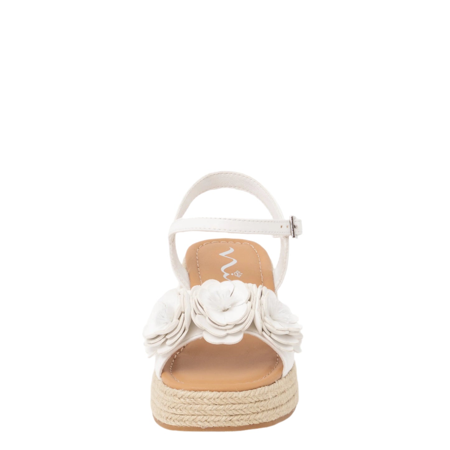 Girls Mercy White Platform Wedge Sandals | Nina Shoes