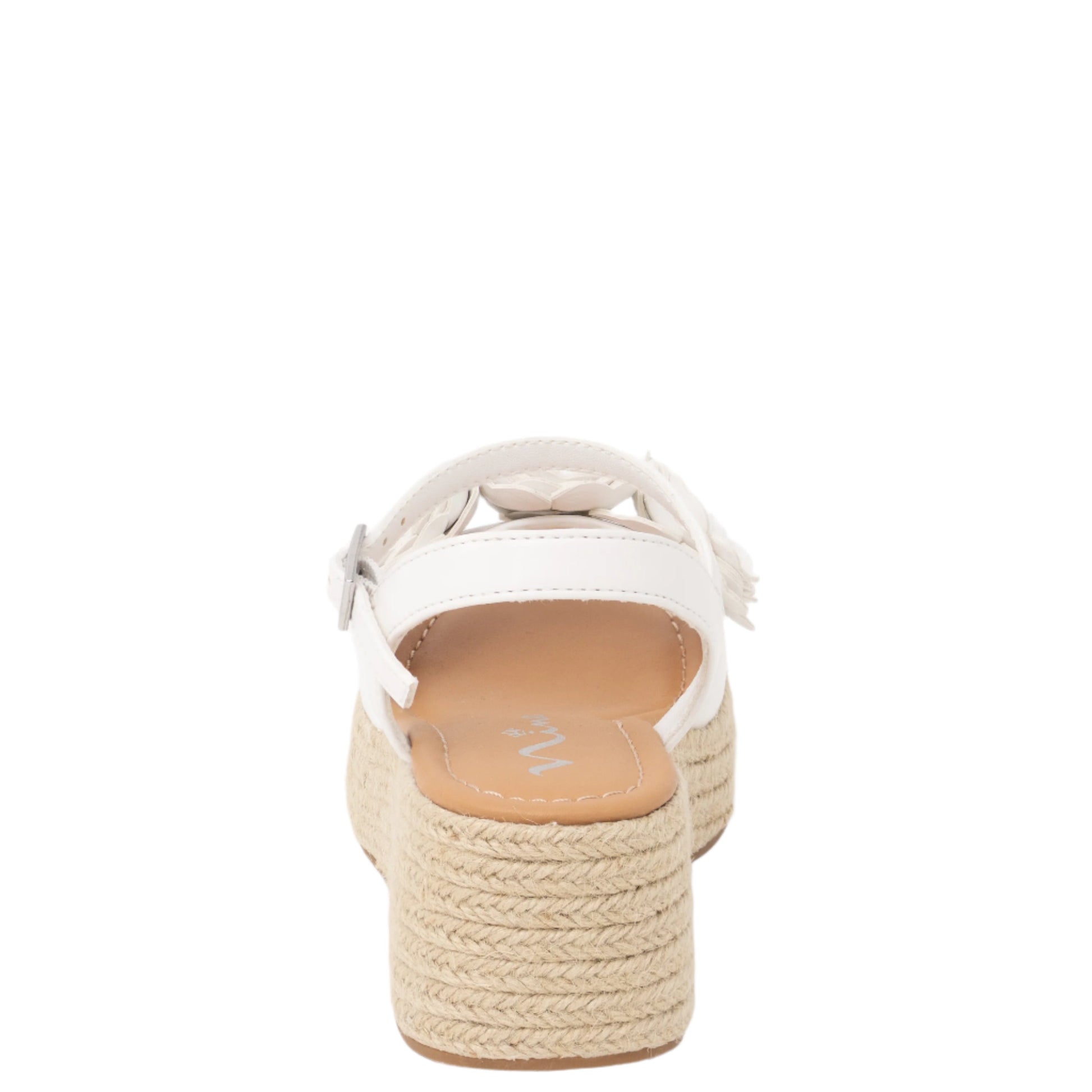 Girls Mercy White Platform Wedge Sandals | Nina Shoes