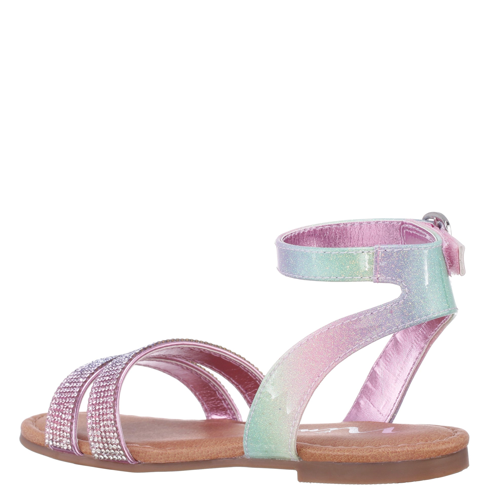 Girls Cameena Pastel Metallic Rhinestone Sandals | Nina Shoes