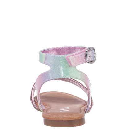 Girls Cameena Pastel Metallic Rhinestone Sandals | Nina Shoes
