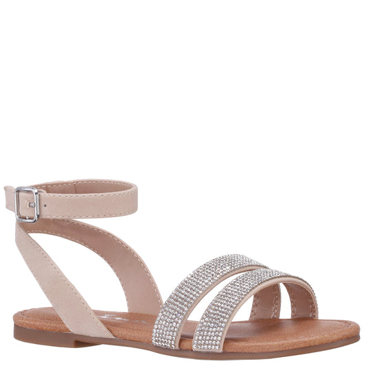 Girls Cameena Tan Rhinestone Sandals | Nina Shoes