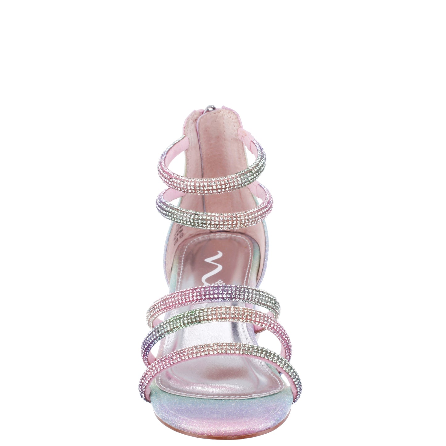 Girls Sparklar Pastel Metallic Rhinestone Dress Sandals | Nina Shoes