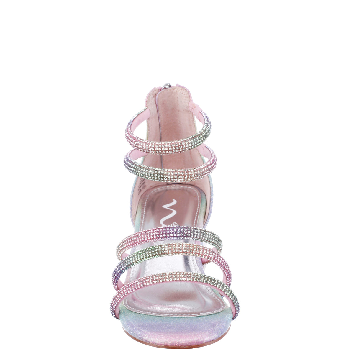 Girls Sparklar Pastel Metallic Rhinestone Dress Sandals | Nina Shoes