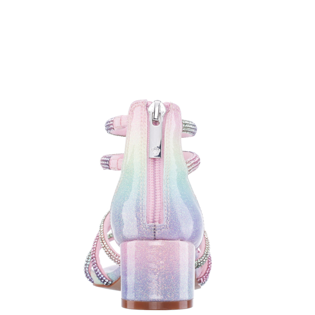 Girls Sparklar Pastel Metallic Rhinestone Dress Sandals | Nina Shoes