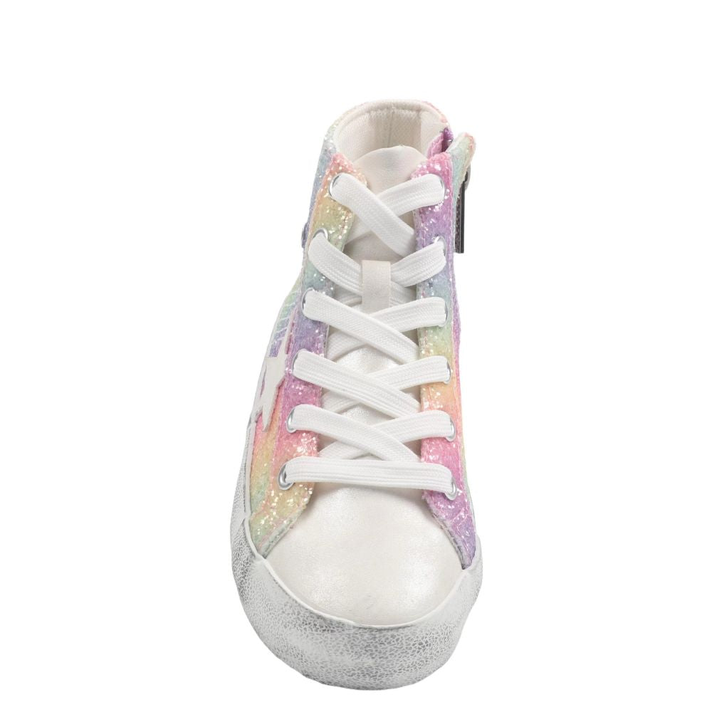 Girls Taralyn Multi Glitter High Top Sneakers | Nina Shoes