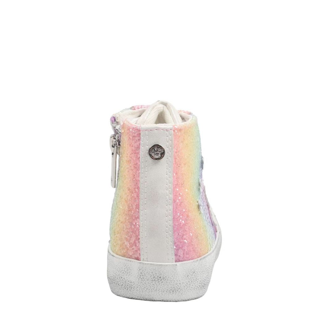 Girls Taralyn Multi Glitter High Top Sneakers | Nina Shoes