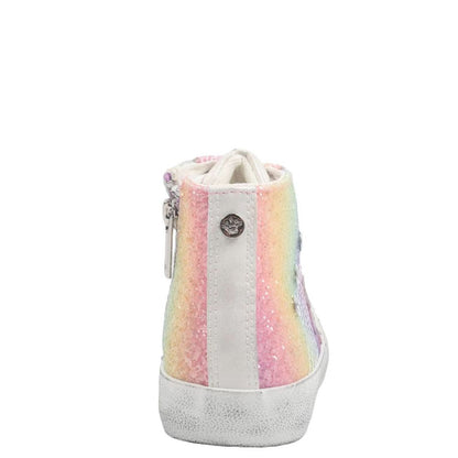 Girls Taralyn Multi Glitter High Top Sneakers | Nina Shoes
