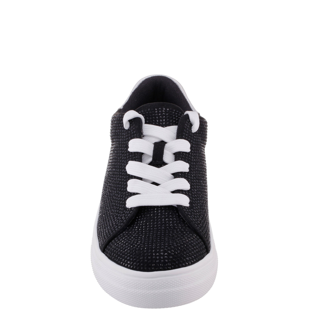 Girls Gigee Black Rhinestone Low Top Sneaker | Nina Shoes