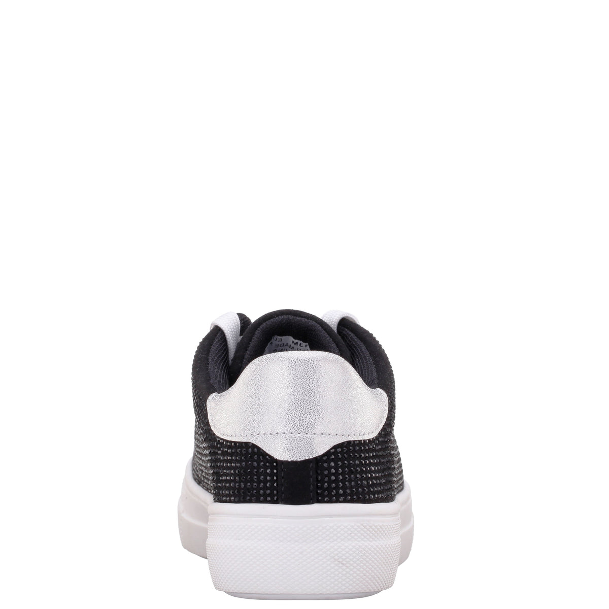 Girls Gigee Black Rhinestone Low Top Sneaker | Nina Shoes