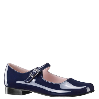 Girls Bonnett Blue Patent Mary Jane dress Shoes | Nina Shoes