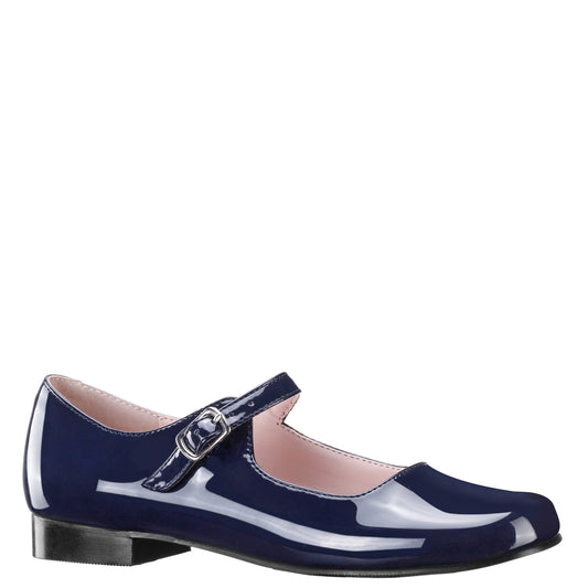 Girls Bonnett Blue Patent Mary Jane dress Shoes | Nina Shoes